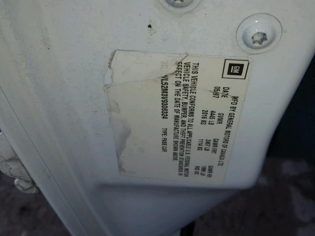 2G1WL52M3V9306324 - 1997 CHEVROLET LUMINA BAS WHITE photo 10