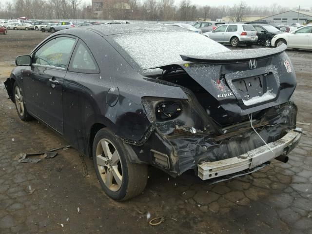 2HGFG11857H572897 - 2007 HONDA CIVIC EX BLACK photo 3