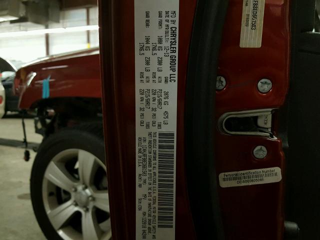 1C4NJRFB8ED661503 - 2014 JEEP PATRIOT LA RED photo 10