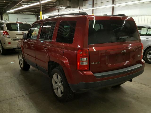 1C4NJRFB8ED661503 - 2014 JEEP PATRIOT LA RED photo 3