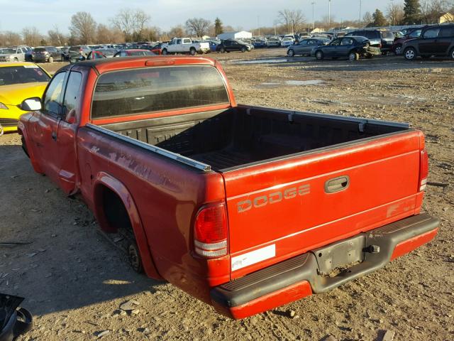 1B7GL23X3VS311587 - 1997 DODGE DAKOTA RED photo 3