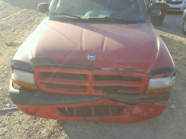 1B7GL23X3VS311587 - 1997 DODGE DAKOTA RED photo 7