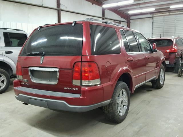 5LMEU88H65ZJ02823 - 2005 LINCOLN AVIATOR MAROON photo 4