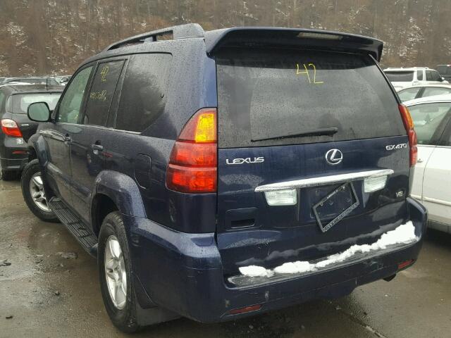 JTJBT20X360116873 - 2006 LEXUS GX 470 BLUE photo 3