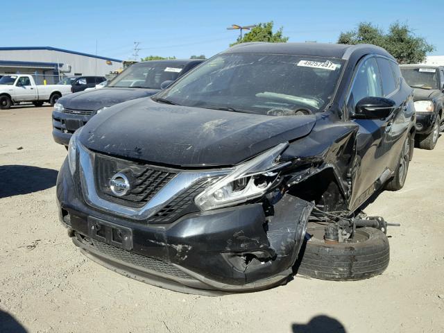 5N1AZ2MG9FN202033 - 2015 NISSAN MURANO S BLACK photo 2