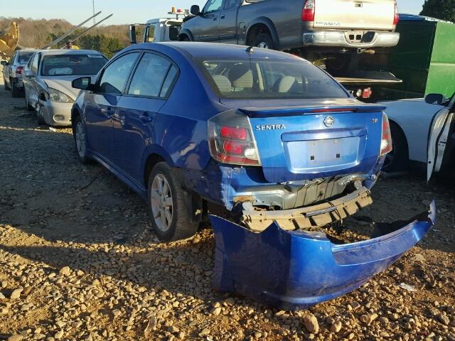 3N1AB6AP2AL721683 - 2010 NISSAN SENTRA 2.0 BLUE photo 3