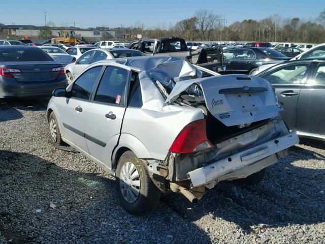 1FAFP33P32W236406 - 2002 FORD FOCUS LX SILVER photo 3