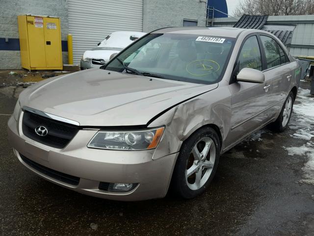 5NPEU46F66H142524 - 2006 HYUNDAI SONATA GLS TAN photo 2