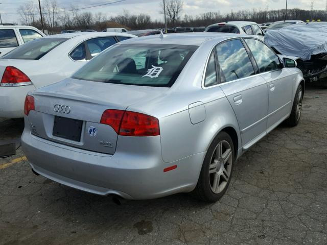 WAUDF78E58A048525 - 2008 AUDI A4 2.0T QU SILVER photo 4