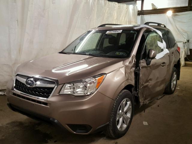 JF2SJAEC5EH439882 - 2014 SUBARU FORESTER 2 BROWN photo 2