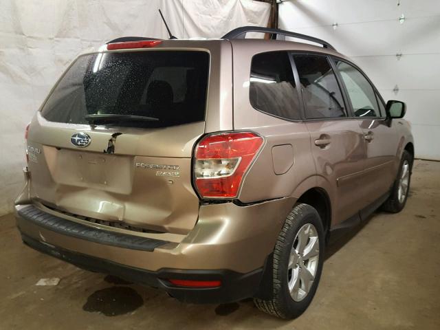 JF2SJAEC5EH439882 - 2014 SUBARU FORESTER 2 BROWN photo 4