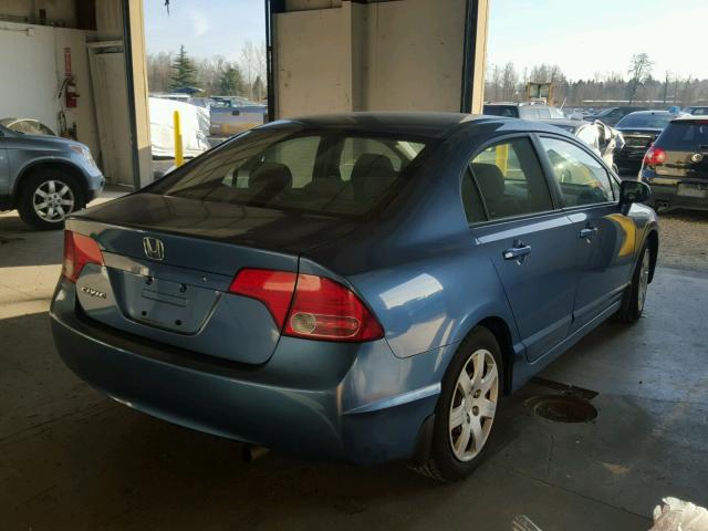 1HGFA16576L058504 - 2006 HONDA CIVIC LX BLUE photo 4