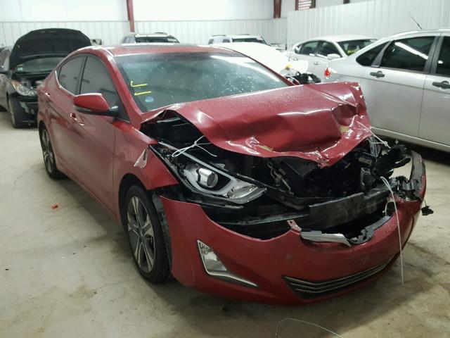 KMHDH4AH9EU142834 - 2014 HYUNDAI ELANTRA SE RED photo 1