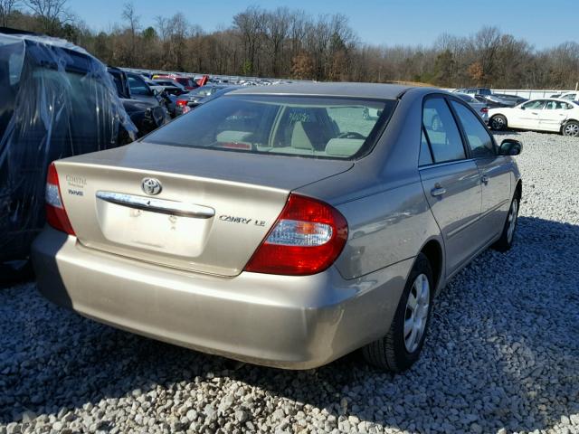 4T1BE32K94U309003 - 2004 TOYOTA CAMRY LE GOLD photo 4