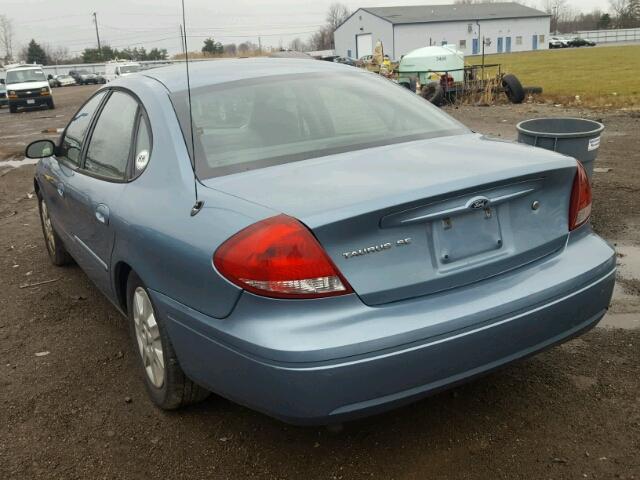 1FAFP53U87A161093 - 2007 FORD TAURUS SE BLUE photo 3