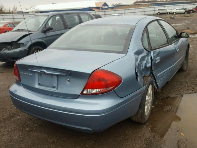 1FAFP53U87A161093 - 2007 FORD TAURUS SE BLUE photo 4