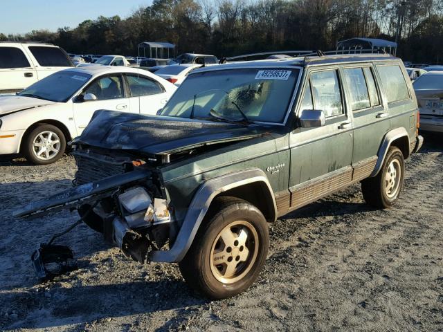 1J4FT58S5NL252380 - 1992 JEEP CHEROKEE L GREEN photo 2