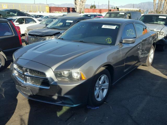 2C3CDXBG5CH108753 - 2012 DODGE CHARGER SE GRAY photo 2