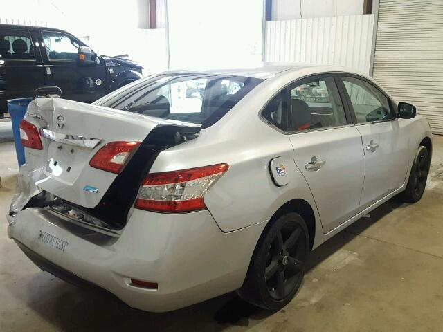 3N1AB7AP1EY202834 - 2014 NISSAN SENTRA S SILVER photo 4