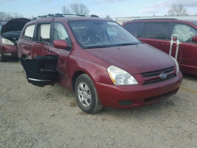 KNDMB233276188993 - 2007 KIA SEDONA EX RED photo 1