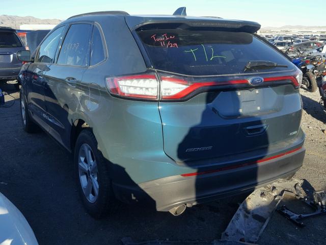 2FMPK3G99GBB94787 - 2016 FORD EDGE SE BLUE photo 3