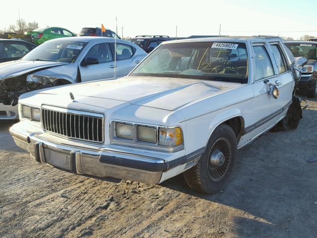 2MECM75F6MX646530 - 1991 MERCURY GRAND MARQ WHITE photo 2