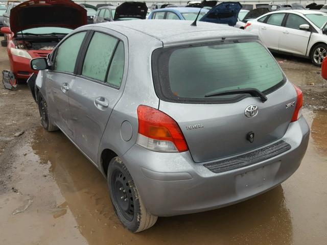 JTDKT4K31B5337054 - 2011 TOYOTA YARIS GRAY photo 3