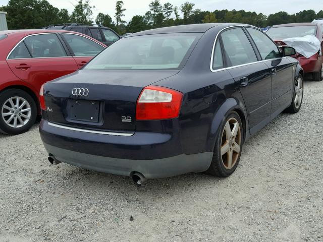 WAULT68EX3A240918 - 2003 AUDI A4 3.0 QUA BLUE photo 4