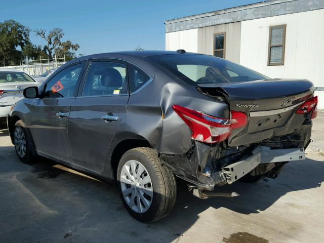 3N1AB7AP0HL655926 - 2017 NISSAN SENTRA S GRAY photo 3