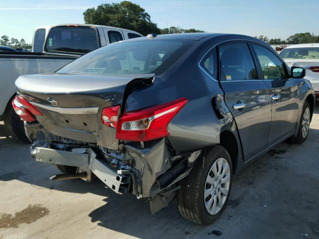 3N1AB7AP0HL655926 - 2017 NISSAN SENTRA S GRAY photo 4