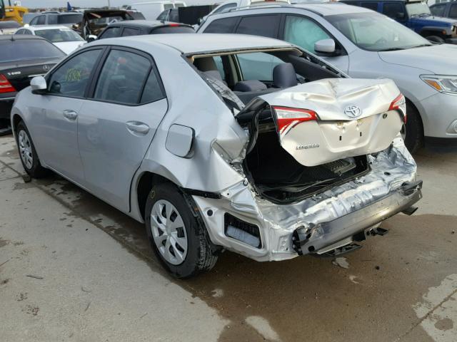 5YFBURHE2GP558790 - 2016 TOYOTA COROLLA L SILVER photo 3