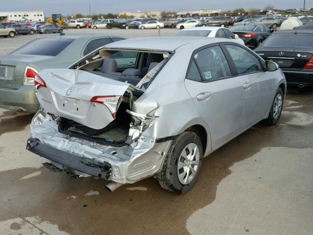 5YFBURHE2GP558790 - 2016 TOYOTA COROLLA L SILVER photo 4