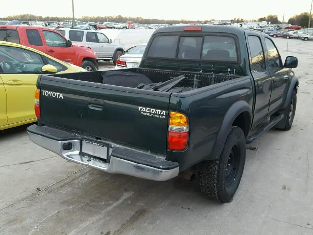 5TEGN92N03Z236892 - 2003 TOYOTA TACOMA DOU GREEN photo 4