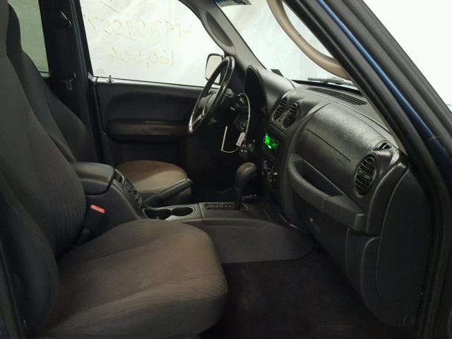 1J4GL48K44W163931 - 2004 JEEP LIBERTY SP BLUE photo 5