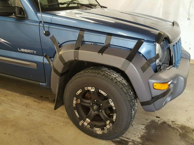 1J4GL48K44W163931 - 2004 JEEP LIBERTY SP BLUE photo 9