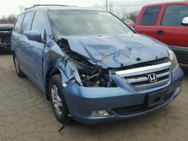 5FNRL38627B019637 - 2007 HONDA ODYSSEY EX BLUE photo 1