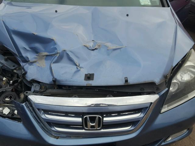 5FNRL38627B019637 - 2007 HONDA ODYSSEY EX BLUE photo 7