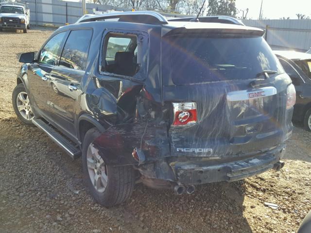 1GKEV23D49J132689 - 2009 GMC ACADIA SLT BLACK photo 3