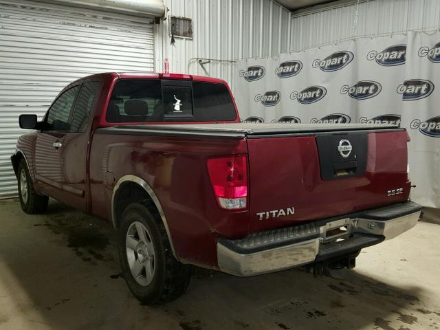 1N6AA06A64N558457 - 2004 NISSAN TITAN XE RED photo 3