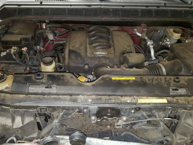 1N6AA06A64N558457 - 2004 NISSAN TITAN XE RED photo 7