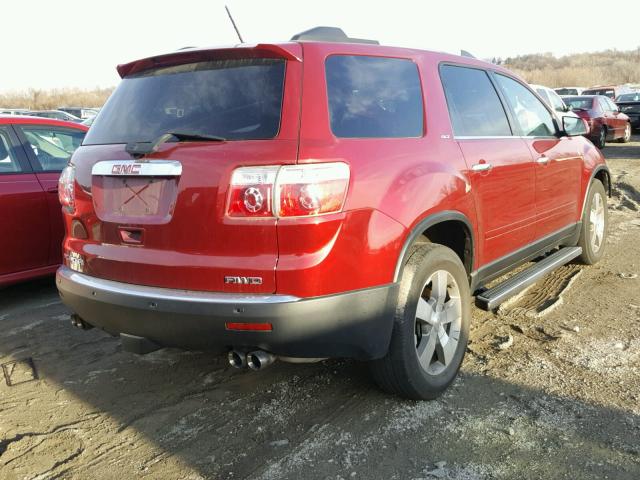 1GKKVRED8BJ247486 - 2011 GMC ACADIA SLT წითელი ფოტო 4