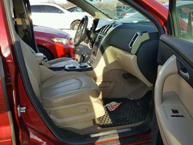 1GKKVRED8BJ247486 - 2011 GMC ACADIA SLT წითელი ფოტო 5