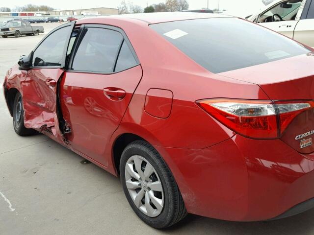 5YFBURHE5EP112582 - 2014 TOYOTA COROLLA L RED photo 10