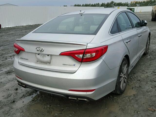 5NPE34ABXFH224053 - 2015 HYUNDAI SONATA SPO SILVER photo 4