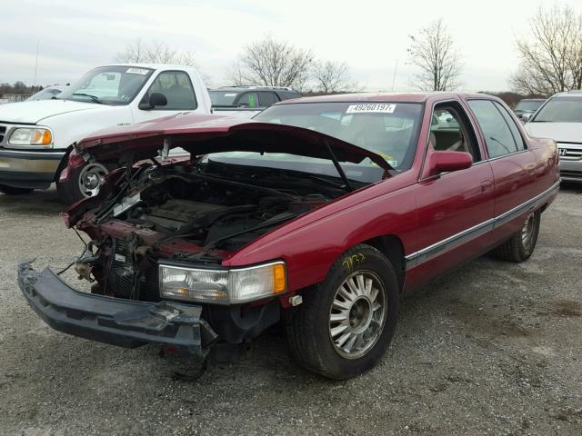 1G6KF52Y2RU269262 - 1994 CADILLAC DEVILLE CO MAROON photo 2