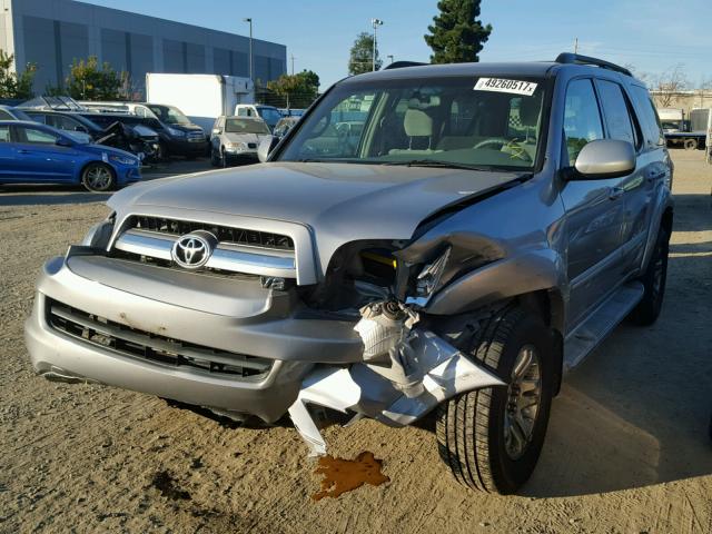 5TDZT34A35S243874 - 2005 TOYOTA SEQUOIA SR GRAY photo 2