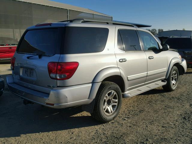 5TDZT34A35S243874 - 2005 TOYOTA SEQUOIA SR GRAY photo 4