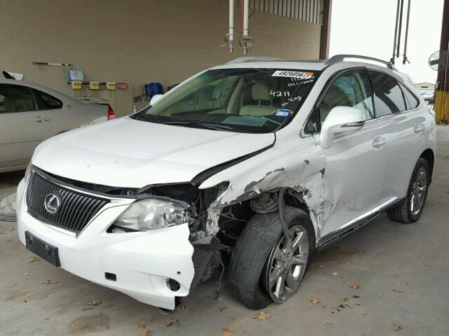 2T2ZK1BA1BC042422 - 2011 LEXUS RX 350 WHITE photo 2