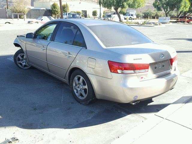 5NPEU46F86H099661 - 2006 HYUNDAI SONATA GLS TAN photo 3