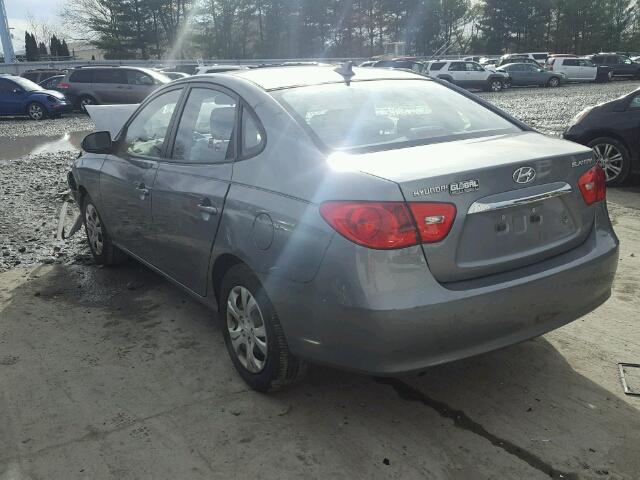 KMHDU4ADXAU190507 - 2010 HYUNDAI ELANTRA BL GRAY photo 3